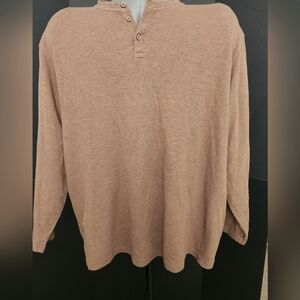 Brown long sleeve men's shirt